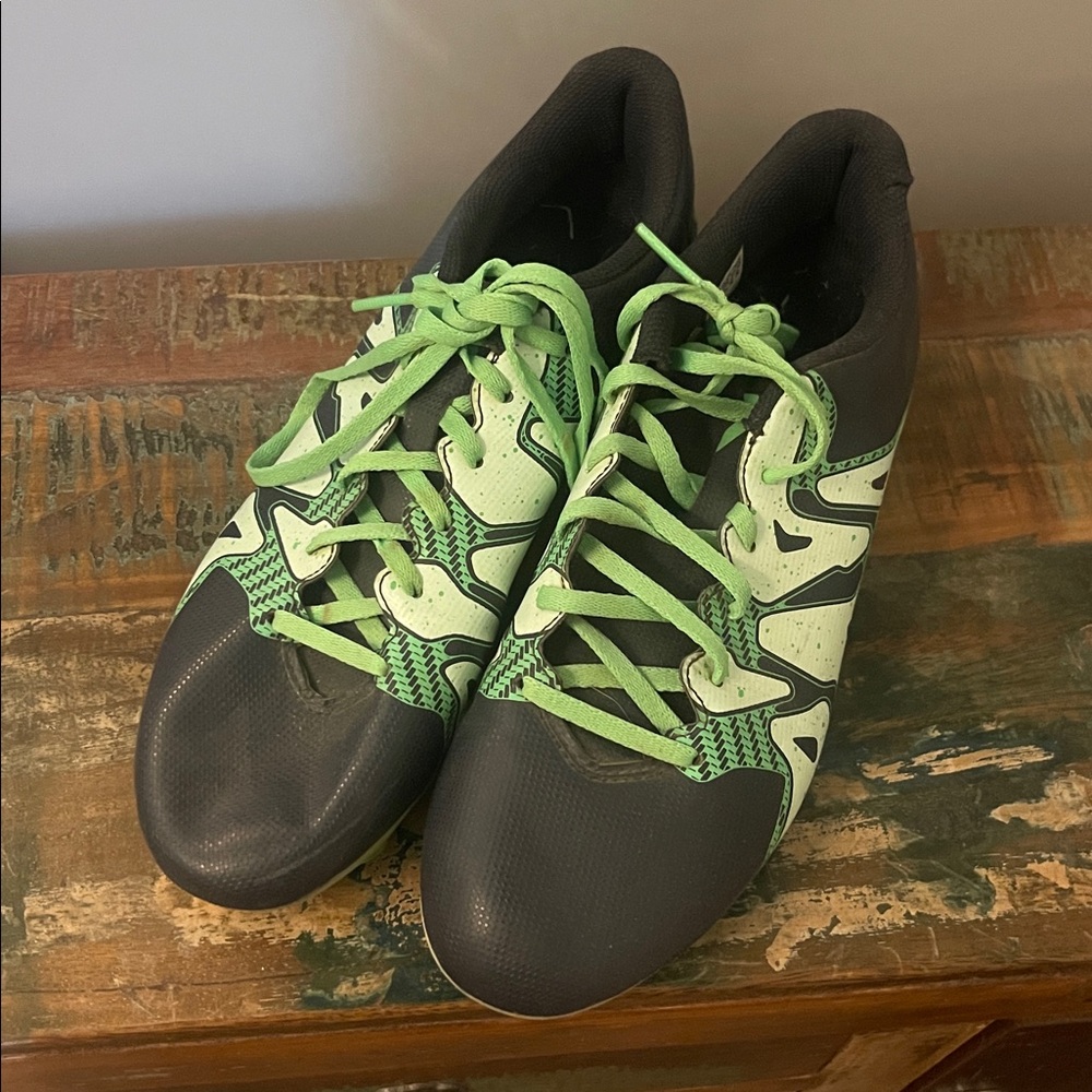 Adidas Green and Blue Athletic Cleats